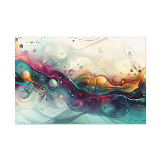 Abstract Flowing Shapes 4 - Abstract Digital Painting On Matte Canvas