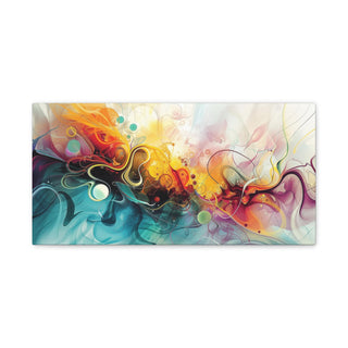 Abstract Flowing Shapes 5 - Abstract Digital Painting On Matte Canvas