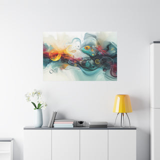 Abstract Iguana - Abstract Digital Painting On Matte Canvas