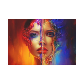 Beautiful Half - Digital Painting On Matte Canvas