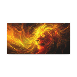 Golden Lion - Abstract Digital Painting On Matte Canvas