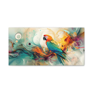 Abstract Parrot - Abstract Digital Painting On Matte Canvas