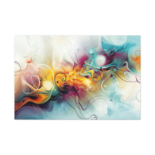 Abstract Flowing Shapes 3 - Abstract Digital Painting On Matte Canvas