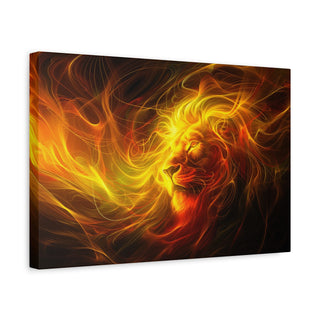 Golden Lion - Abstract Digital Painting On Matte Canvas