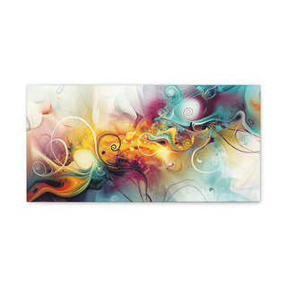 Abstract Flowing Shapes 3 - Abstract Digital Painting On Matte Canvas