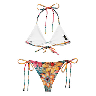 Flowers All Around string bikini