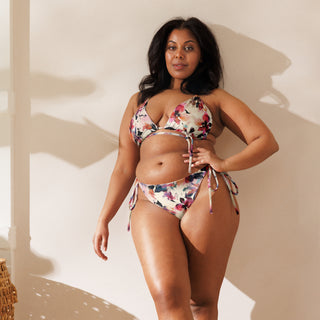 Red Floral Watercolor String Bikini