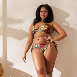 Vibrant floral string bikini