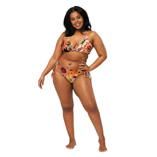 Black And Orange String Bikini