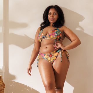 Flowers All Around string bikini