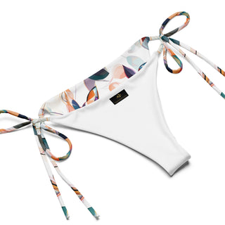 Floral leafy string bikini